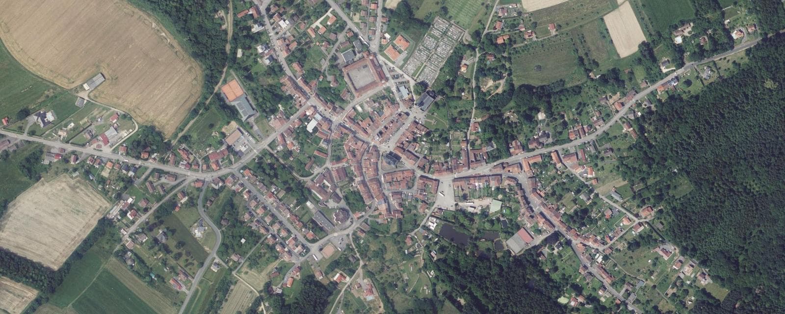 Vue aérienne de Badonviller (Meurthe-et-Moselle)