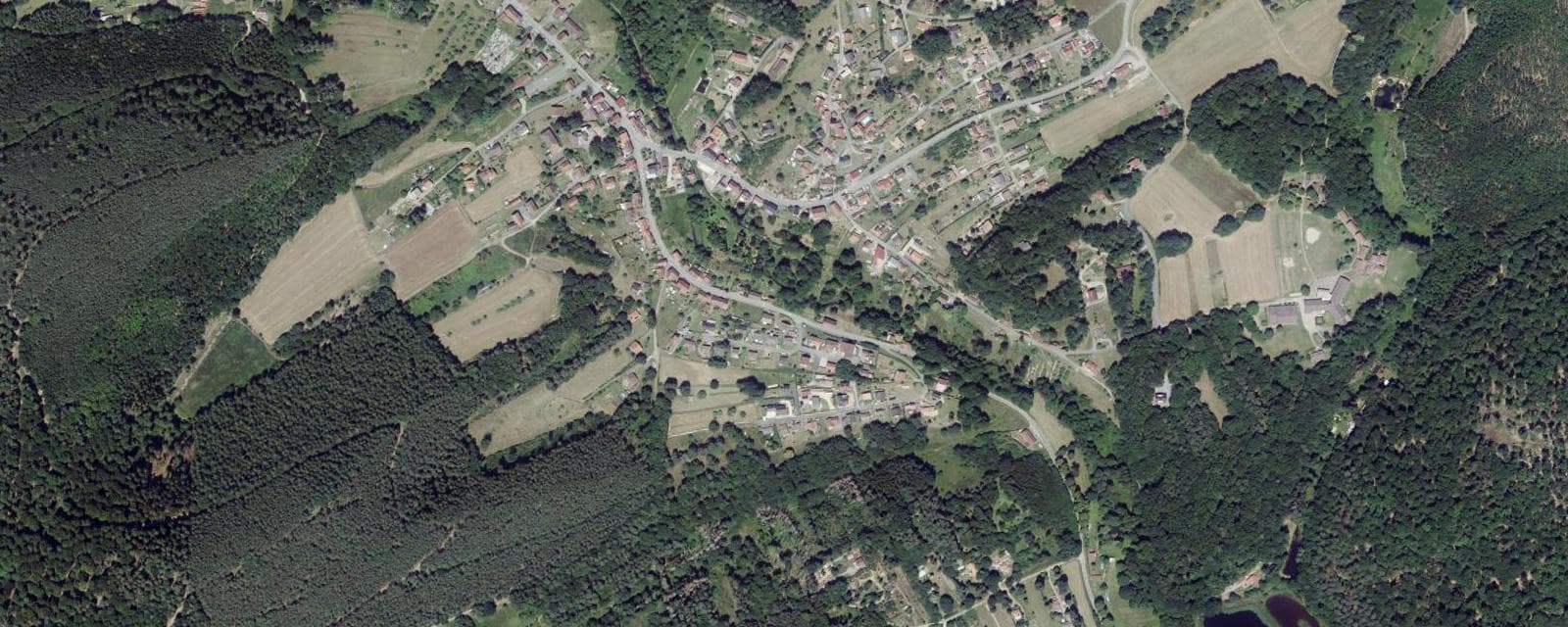 Vue aérienne de Baerenthal (Moselle)