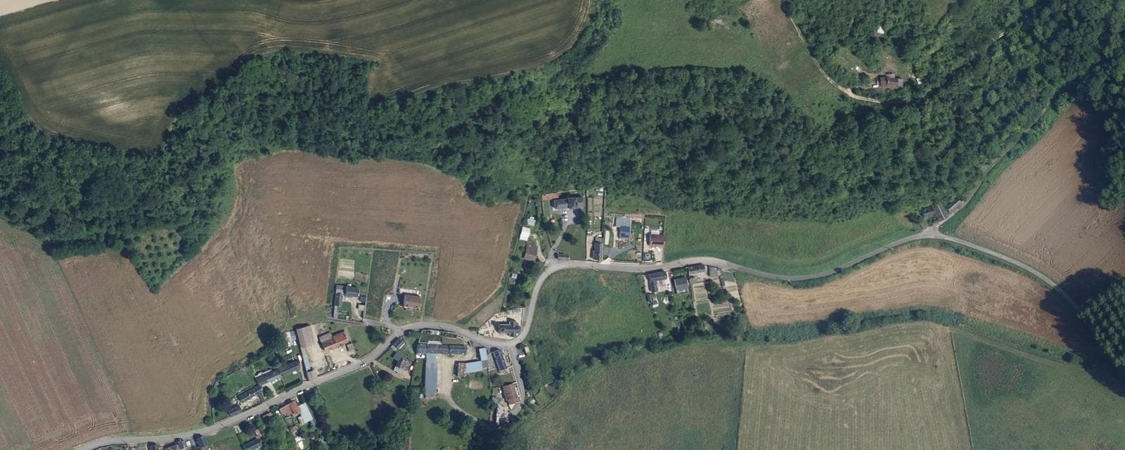 Vue aérienne de Bagneux (Aisne)