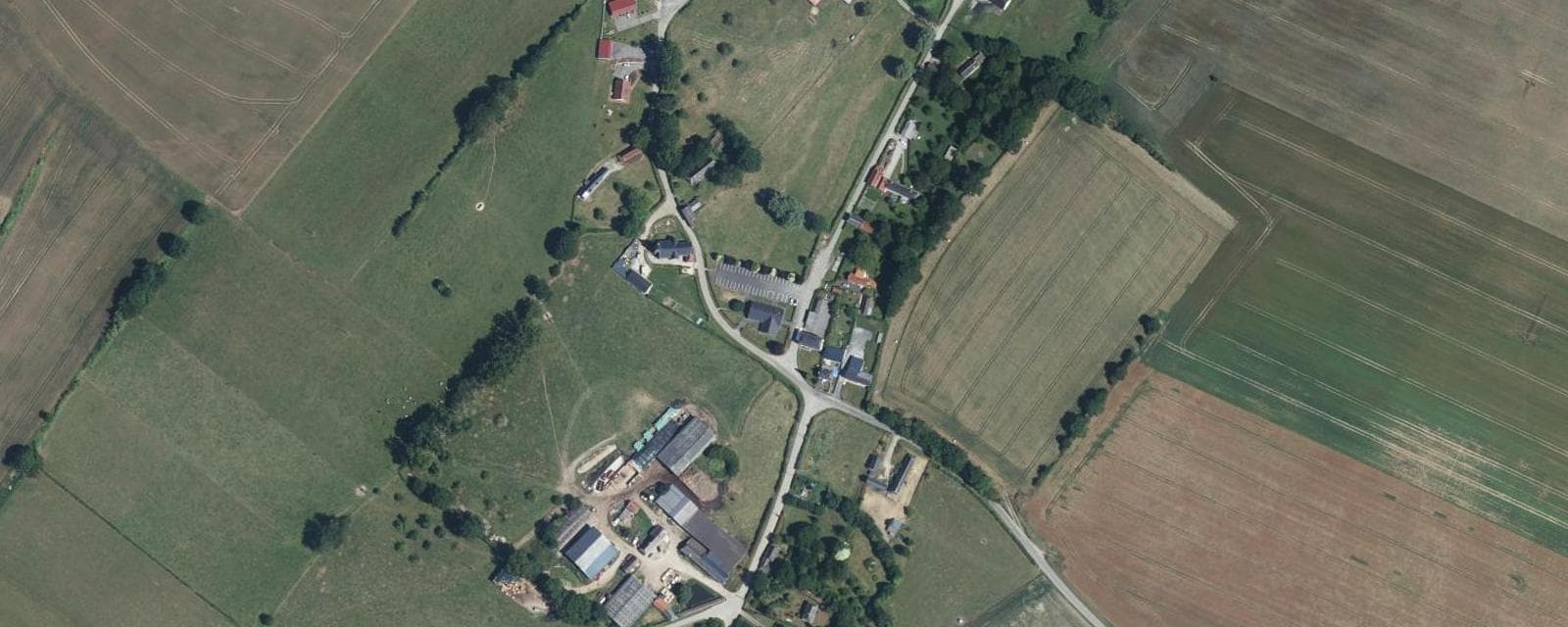 Vue aérienne de Baillolet (Seine-Maritime)
