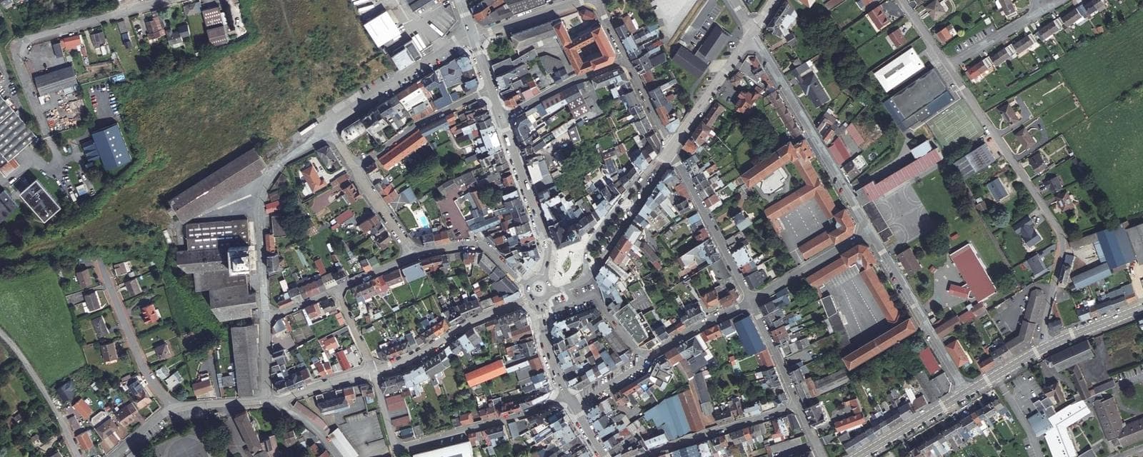 Vue aérienne de Bapaume (Pas-de-Calais)