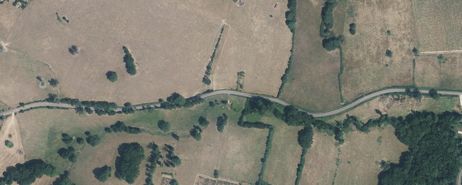 Vue aérienne de Barizey (Saône-et-Loire)