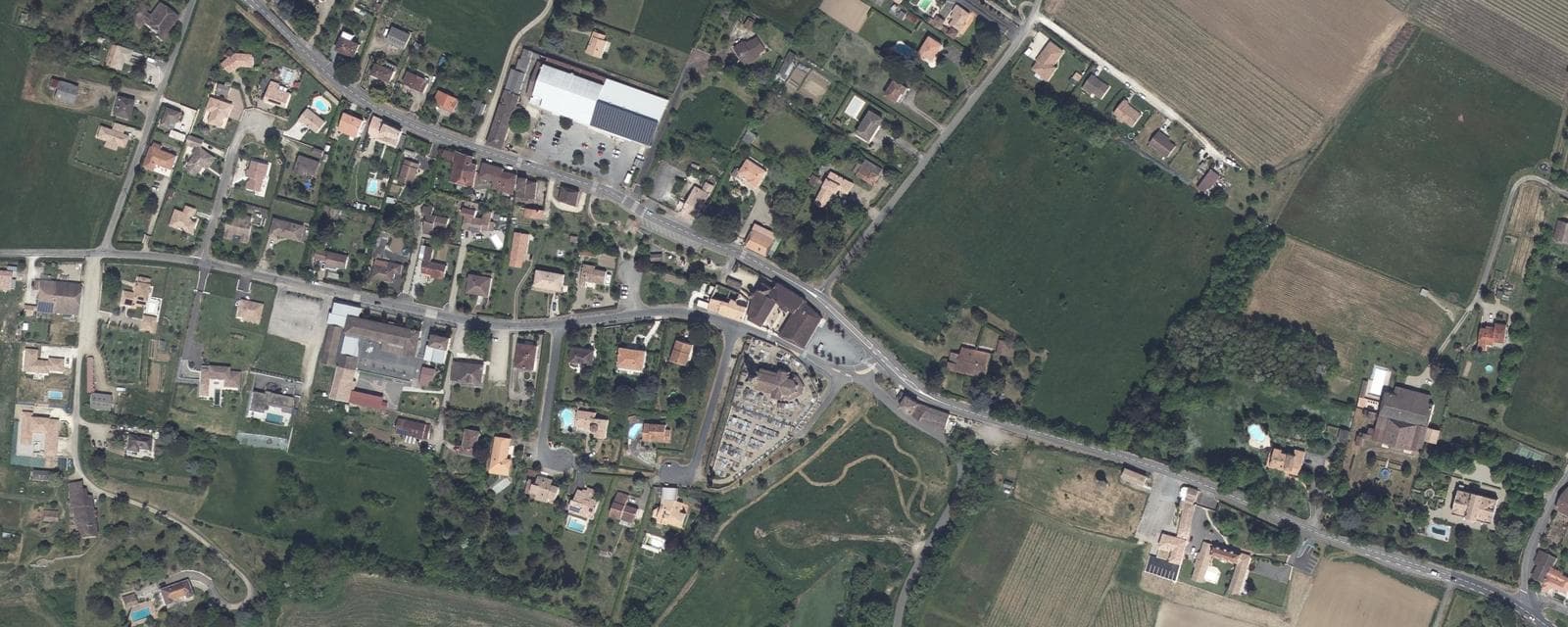 Vue aérienne de Beaupuy (Lot-et-Garonne)