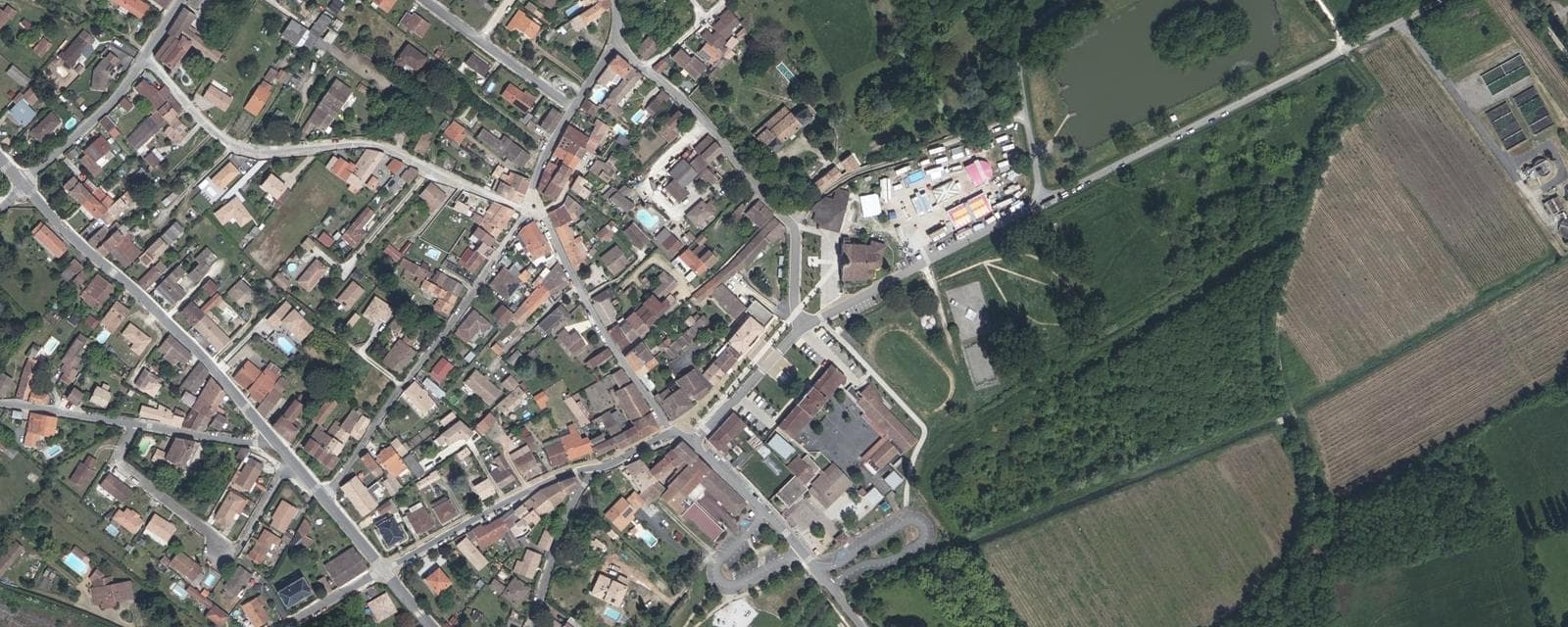 Vue aérienne de Beautiran (Gironde)