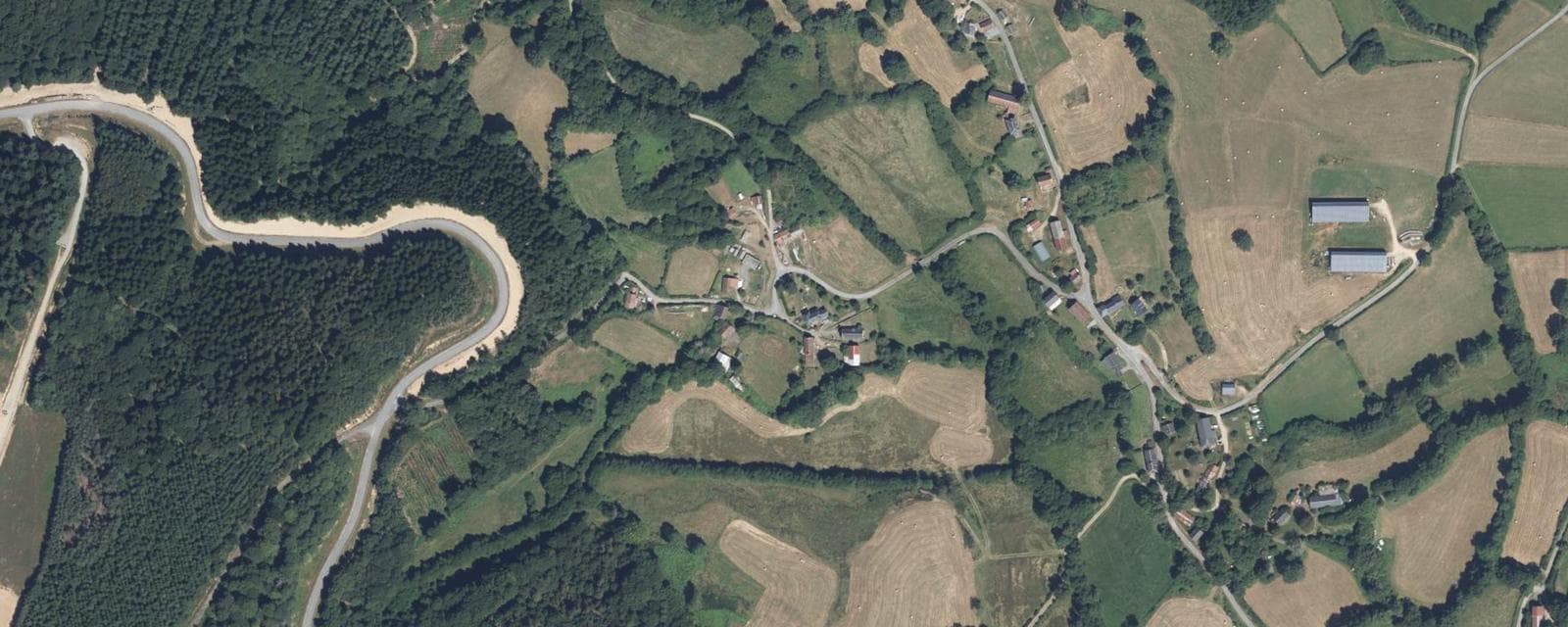 Vue aérienne de Beissat (Creuse)