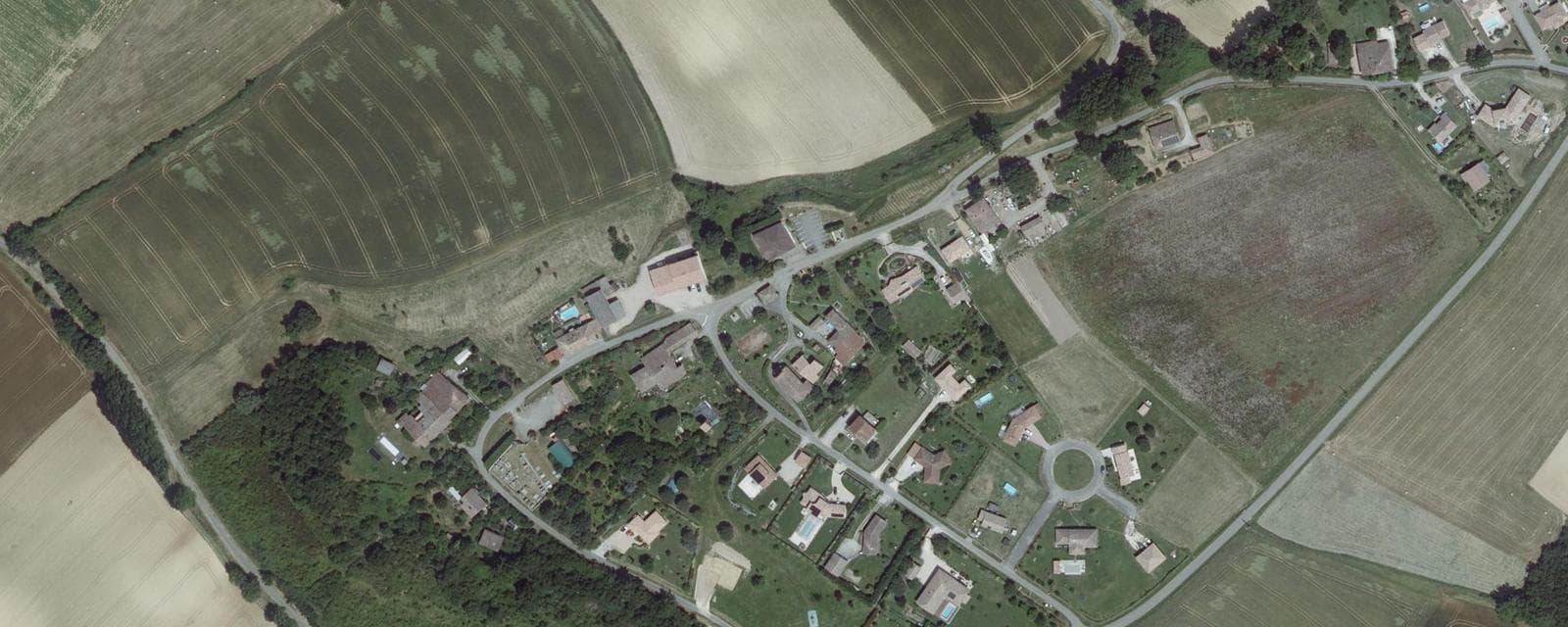 Vue aérienne de Belbèze-en-Lomagne (Tarn-et-Garonne)