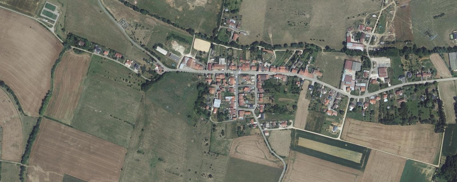 Vue aérienne de Belleau (Meurthe-et-Moselle)