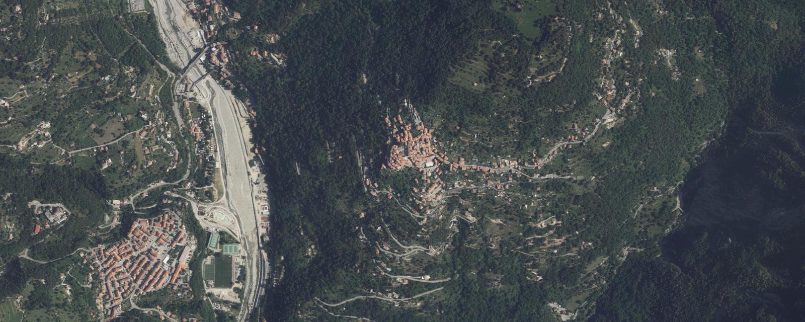 Vue aérienne de Belvédère (Alpes-Maritimes)