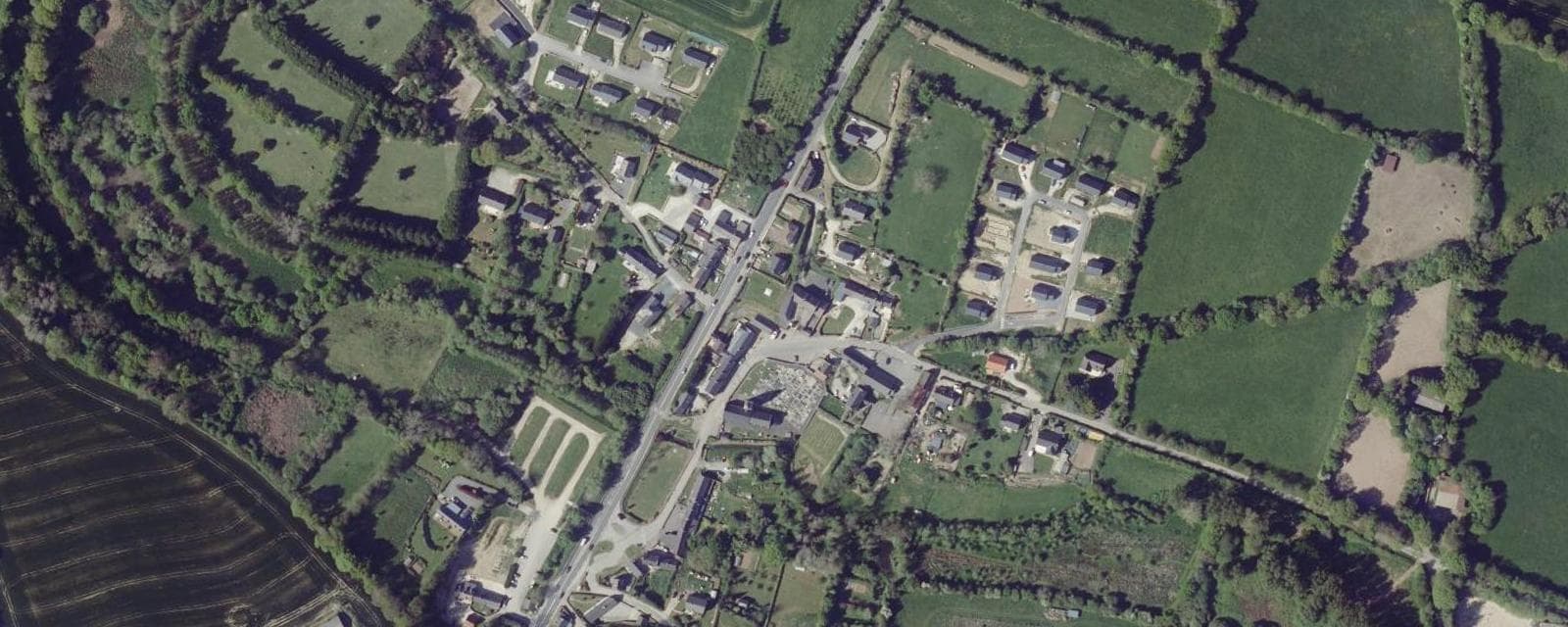 Vue aérienne de Benoîtville (Manche)