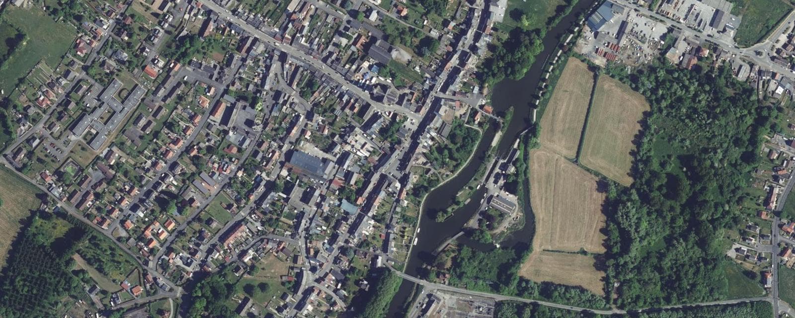 Vue aérienne de Berlaimont (Nord)
