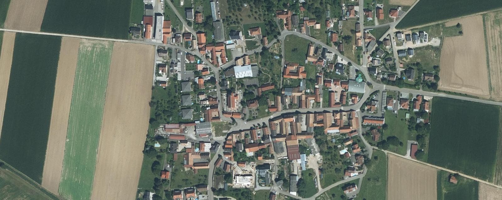 Vue aérienne de Berstheim (Bas-Rhin)