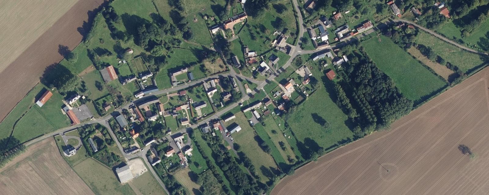 Vue aérienne de Bettembos (Somme)