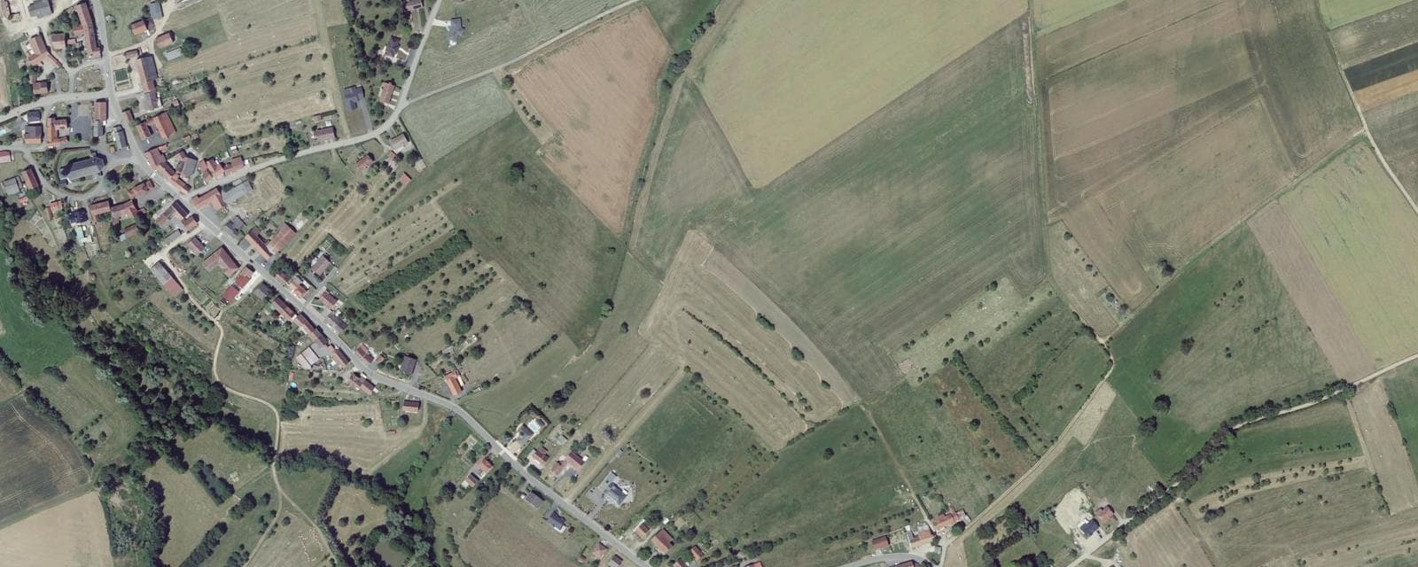 Vue aérienne de Bettviller (Moselle)