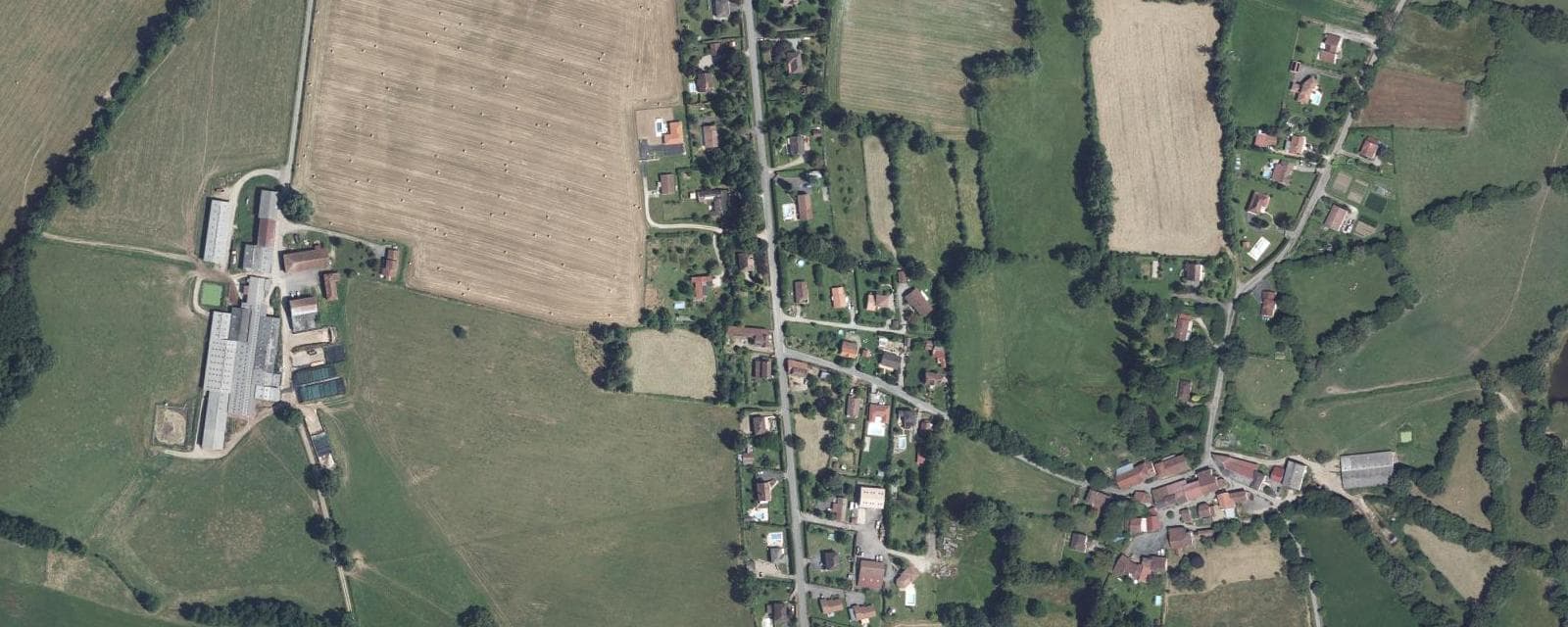 Vue aérienne de Beynac (Haute-Vienne)