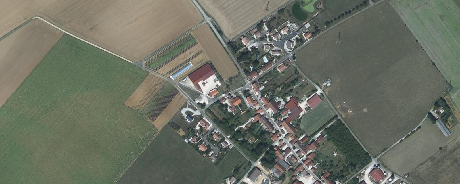 Vue aérienne de Blessonville (Haute-Marne)