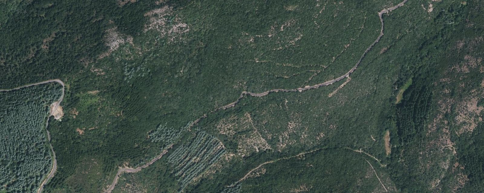 Vue aérienne de Boisset (Hérault)