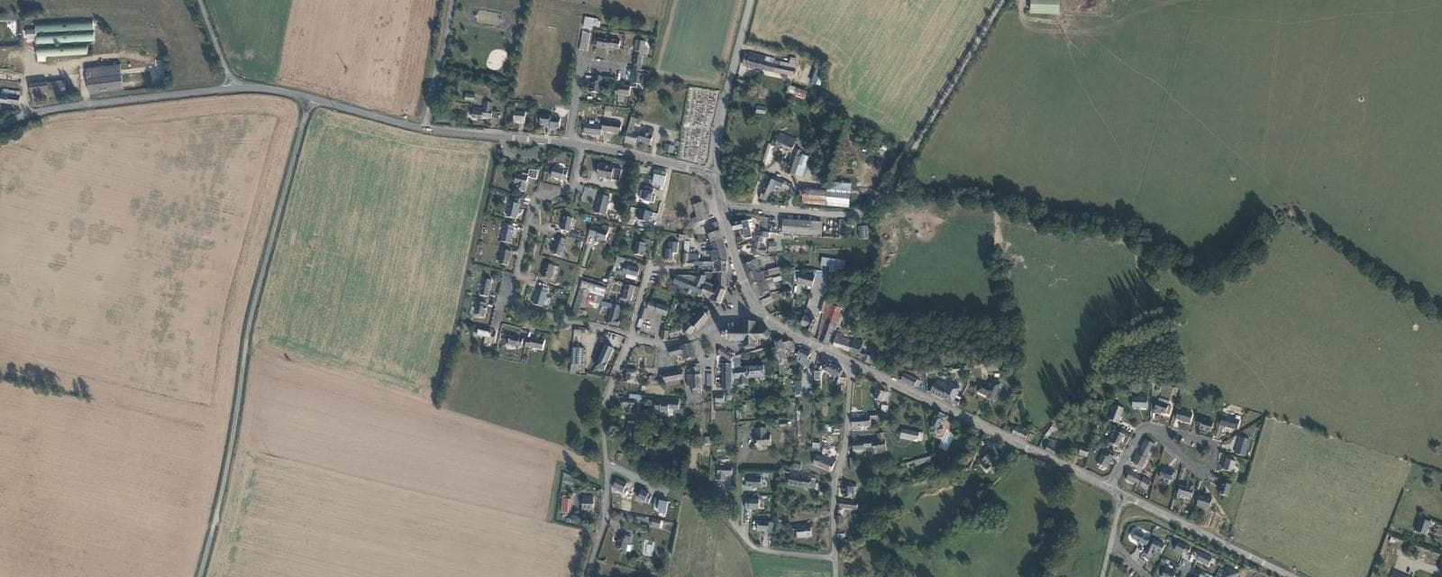 Vue aérienne de Boistrudan (Ille-et-Vilaine)