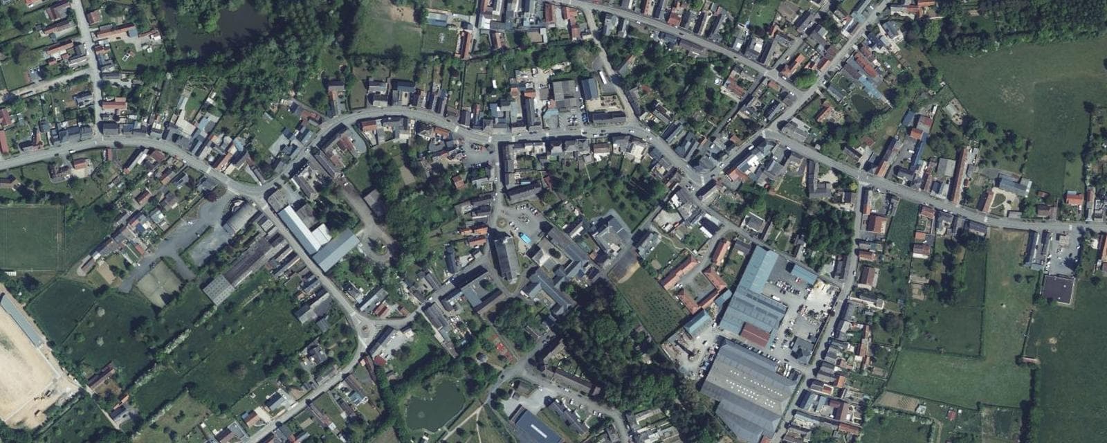 Vue aérienne de Bousies (Nord)