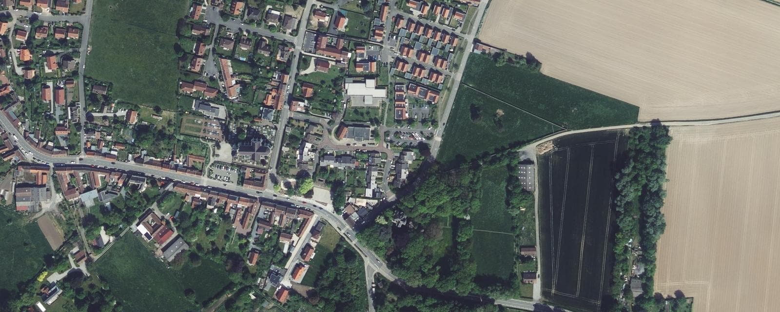 Vue aérienne de Bouvines (Nord)