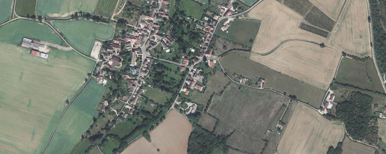 Vue aérienne de Boyer (Saône-et-Loire)