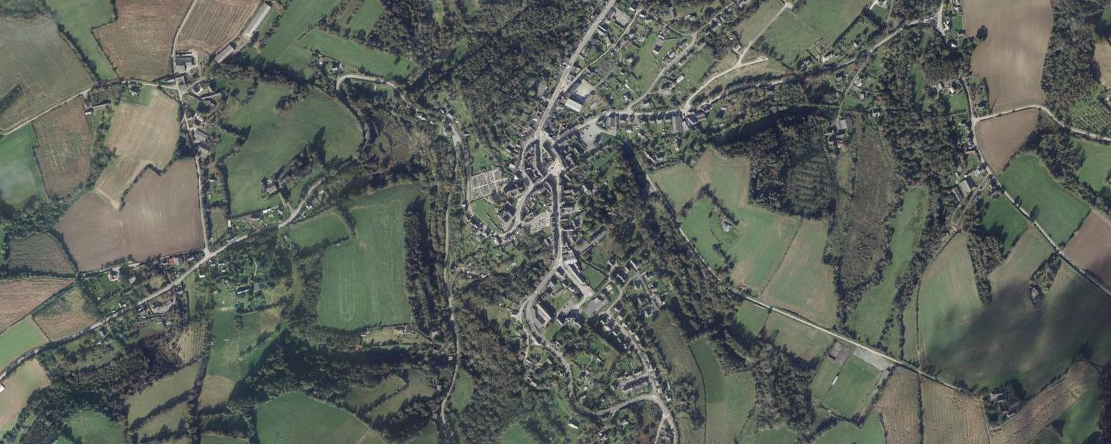 Vue aérienne de Brasparts (Finistère)