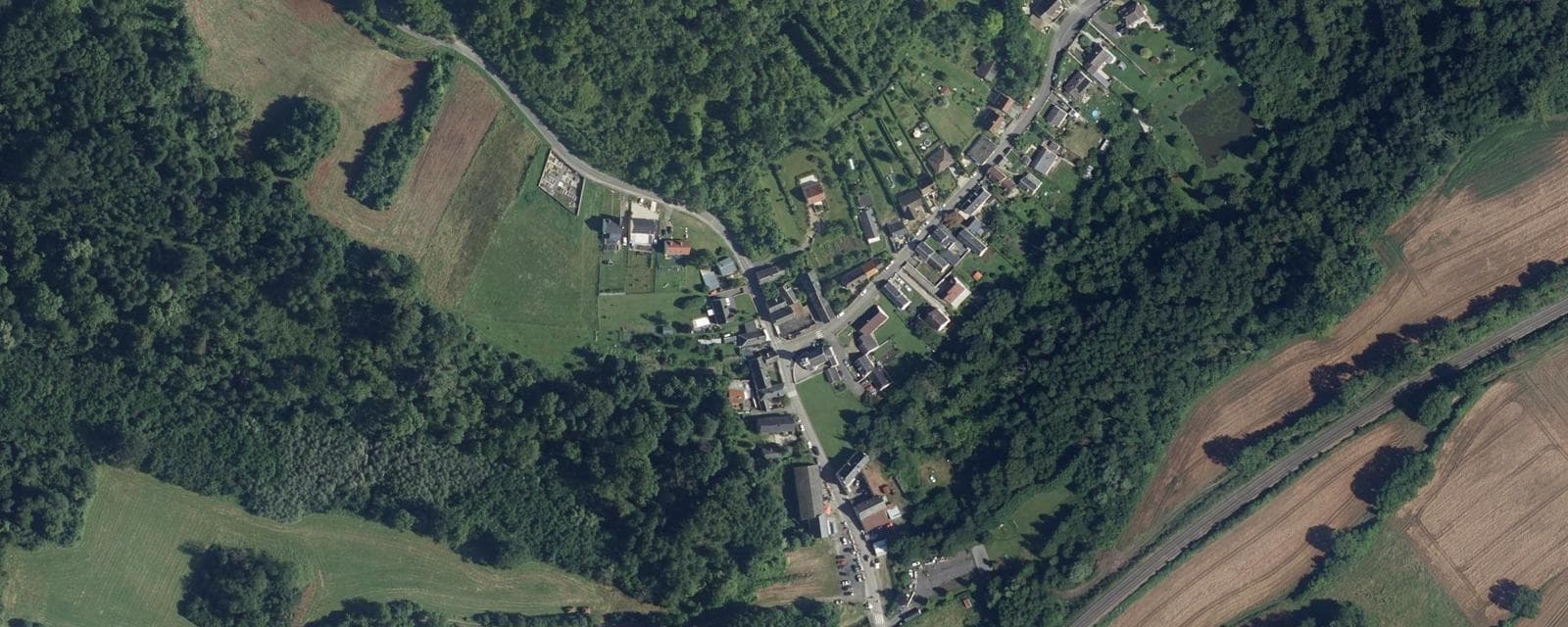 Vue aérienne de Braye (Aisne)