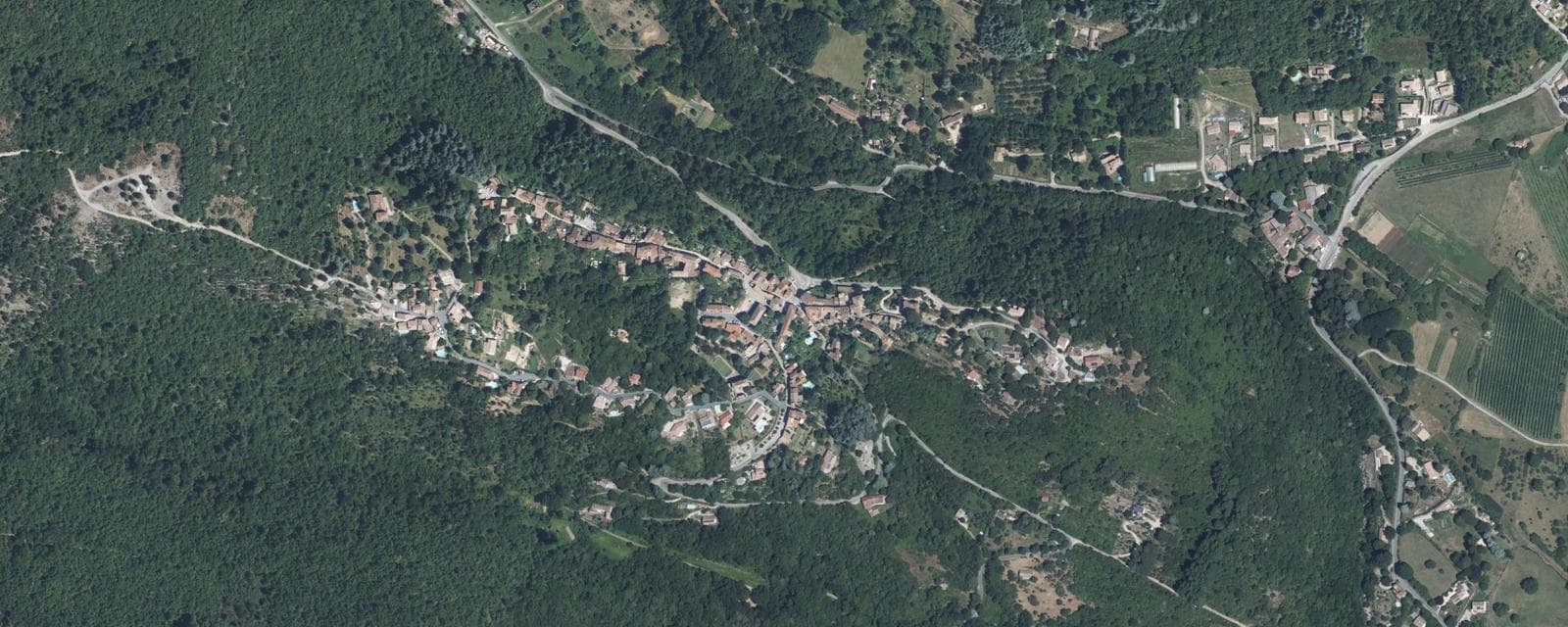 Vue aérienne de Bréau-Mars (Gard)