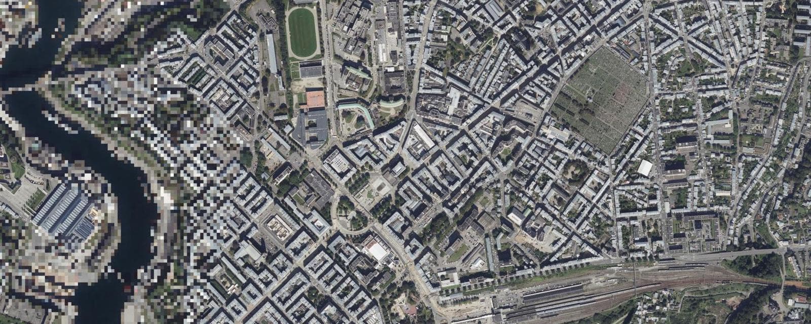 Vue aérienne de Brest (Finistère)