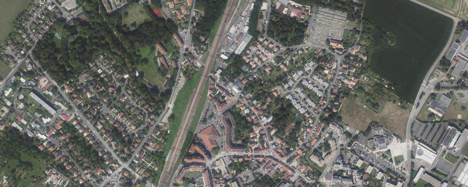 Vue aérienne de Brétigny-sur-Orge (Essonne)