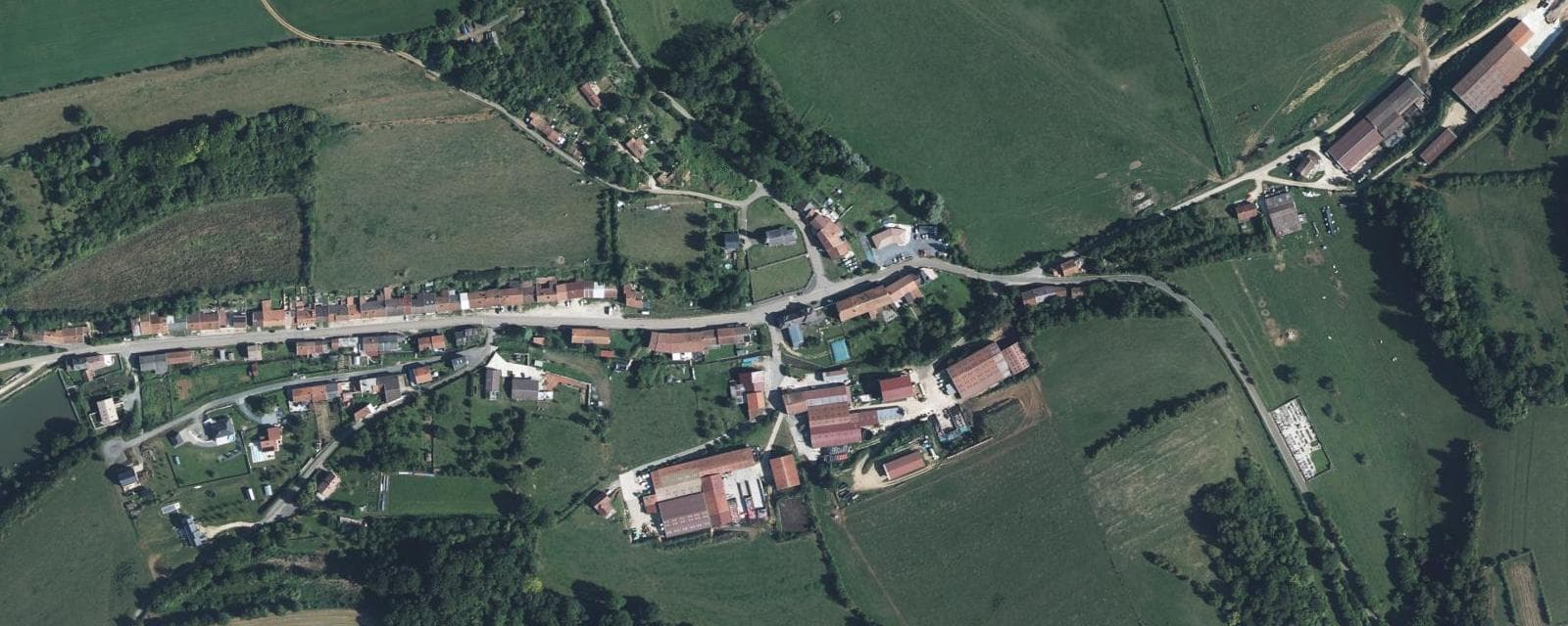 Vue aérienne de Brouennes (Meuse)