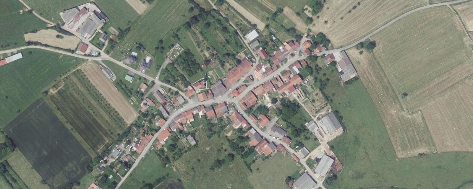 Vue aérienne de Brouville (Meurthe-et-Moselle)