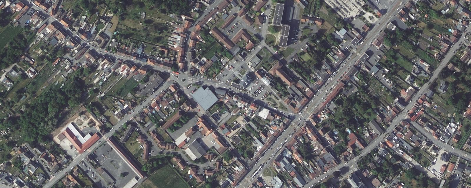 Vue aérienne de Bruay-sur-l'Escaut (Nord)