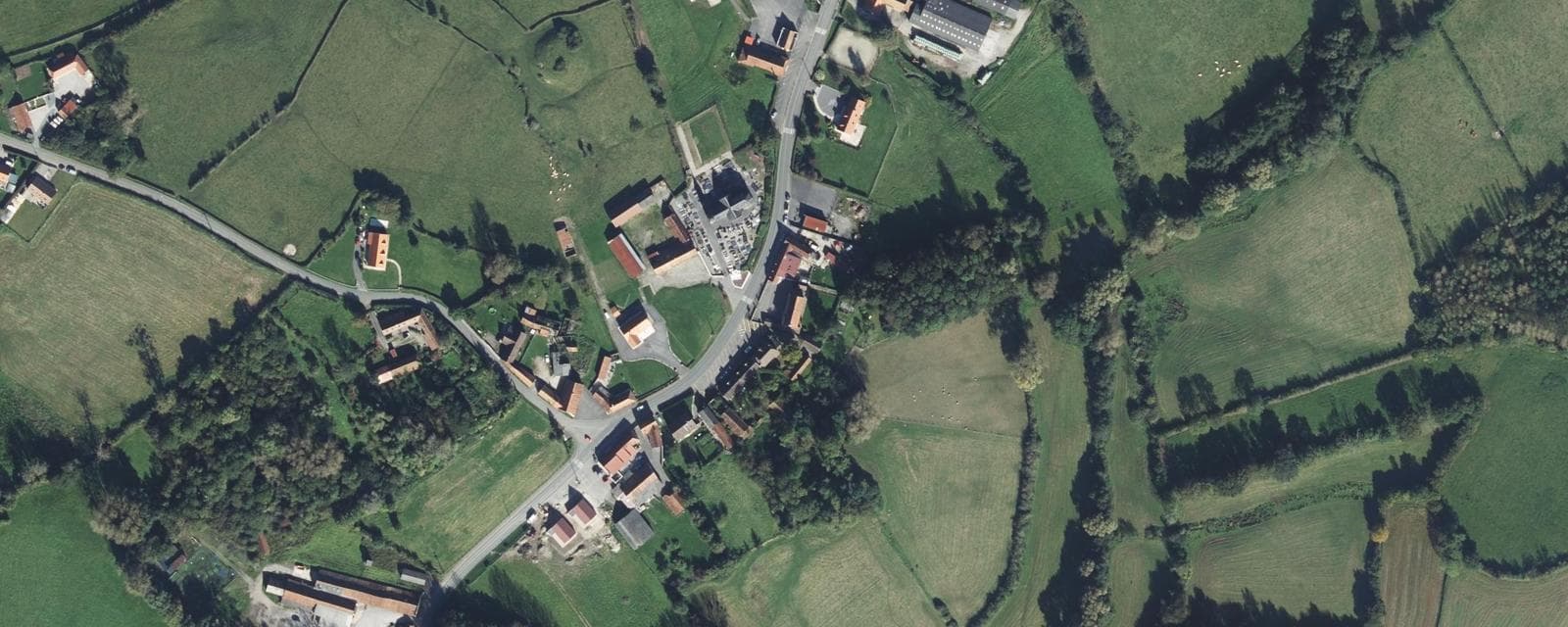 Vue aérienne de Brunembert (Pas-de-Calais)