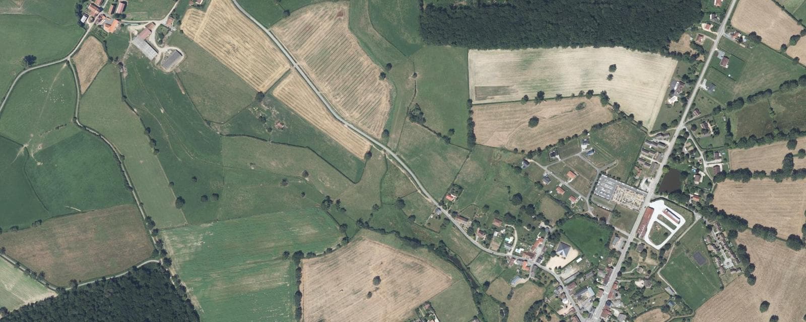 Vue aérienne de Budelière (Creuse)