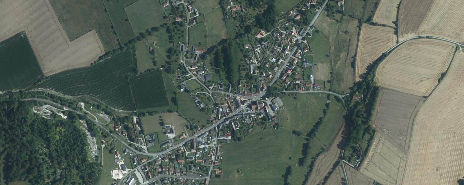 Vue aérienne de Bully (Seine-Maritime)