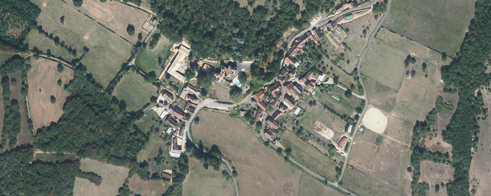 Vue aérienne de Burnand (Saône-et-Loire)