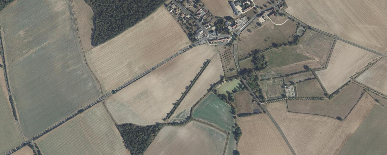 Vue aérienne de Bussy (Cher)