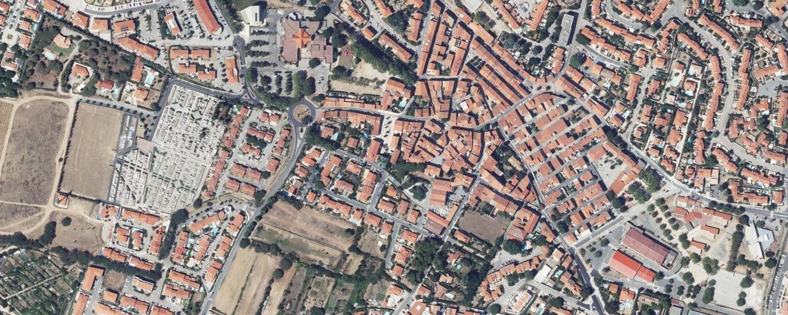 Vue aérienne de Cabestany (Pyrénées-Orientales)