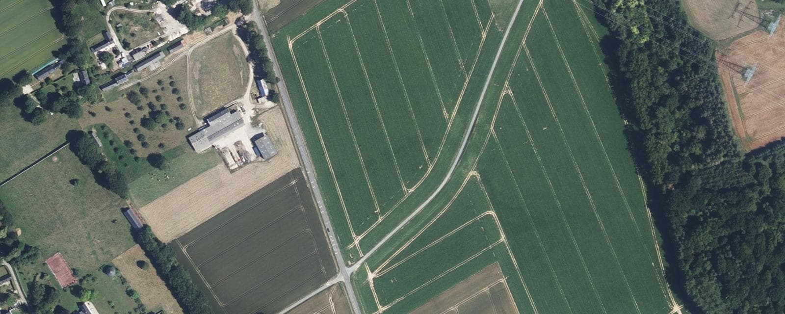Vue aérienne de Cailleville (Seine-Maritime)