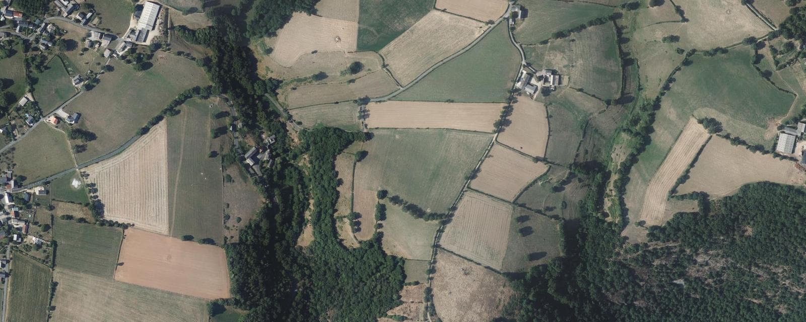 Vue aérienne de Camjac (Aveyron)