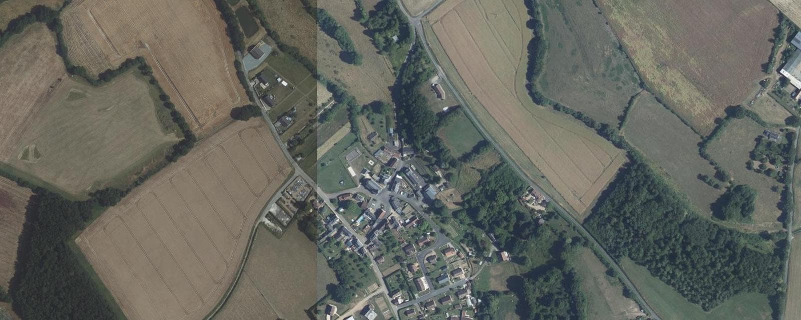 Vue aérienne de Cellé (Loir-et-Cher)