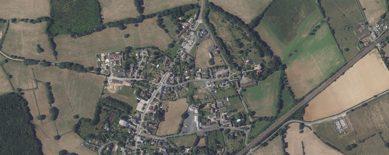 Vue aérienne de Celon (Indre)