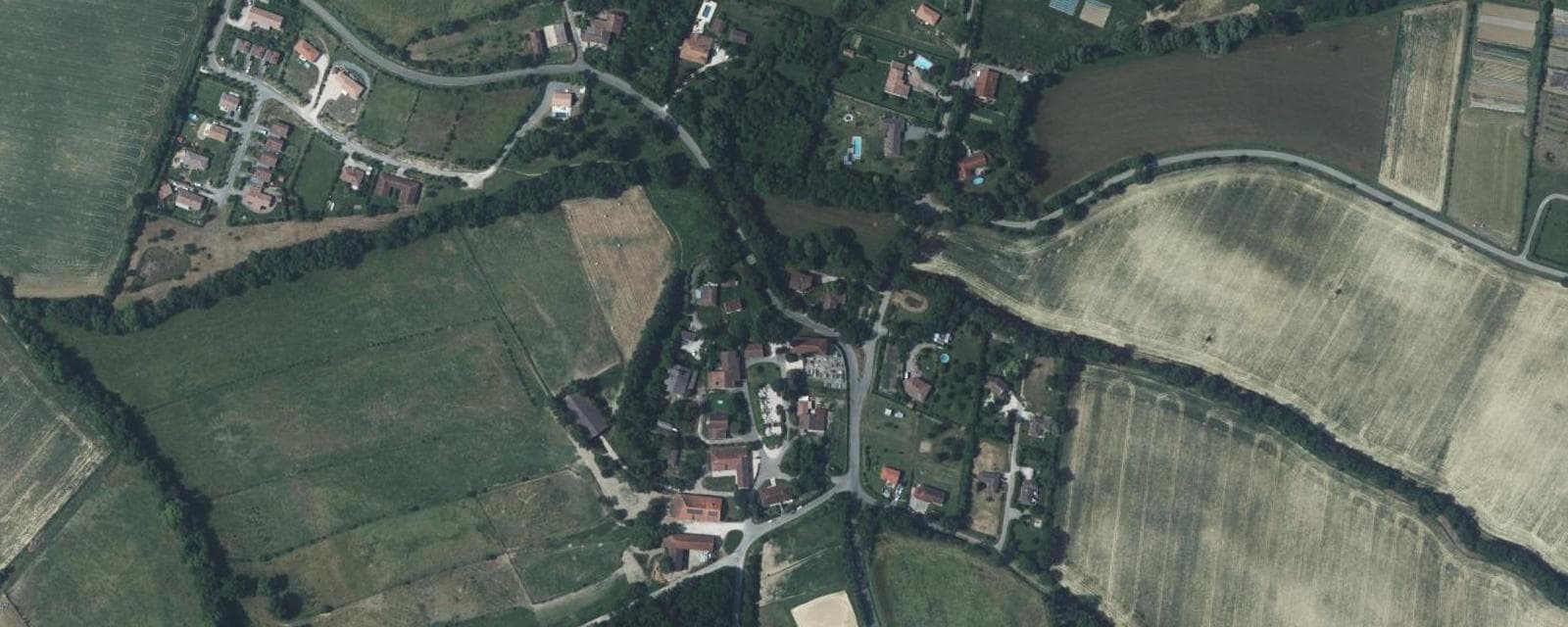 Vue aérienne de Céran (Gers)