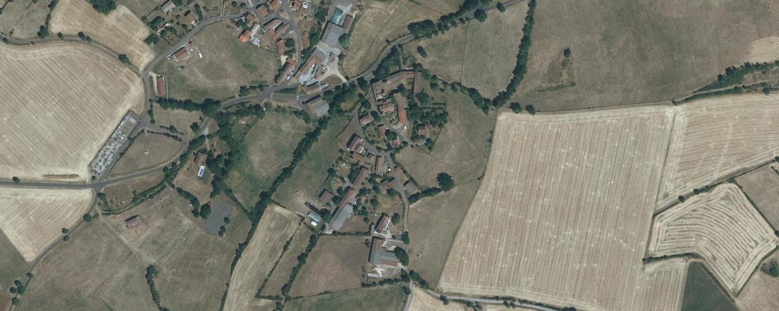 Vue aérienne de Cerzat (Haute-Loire)