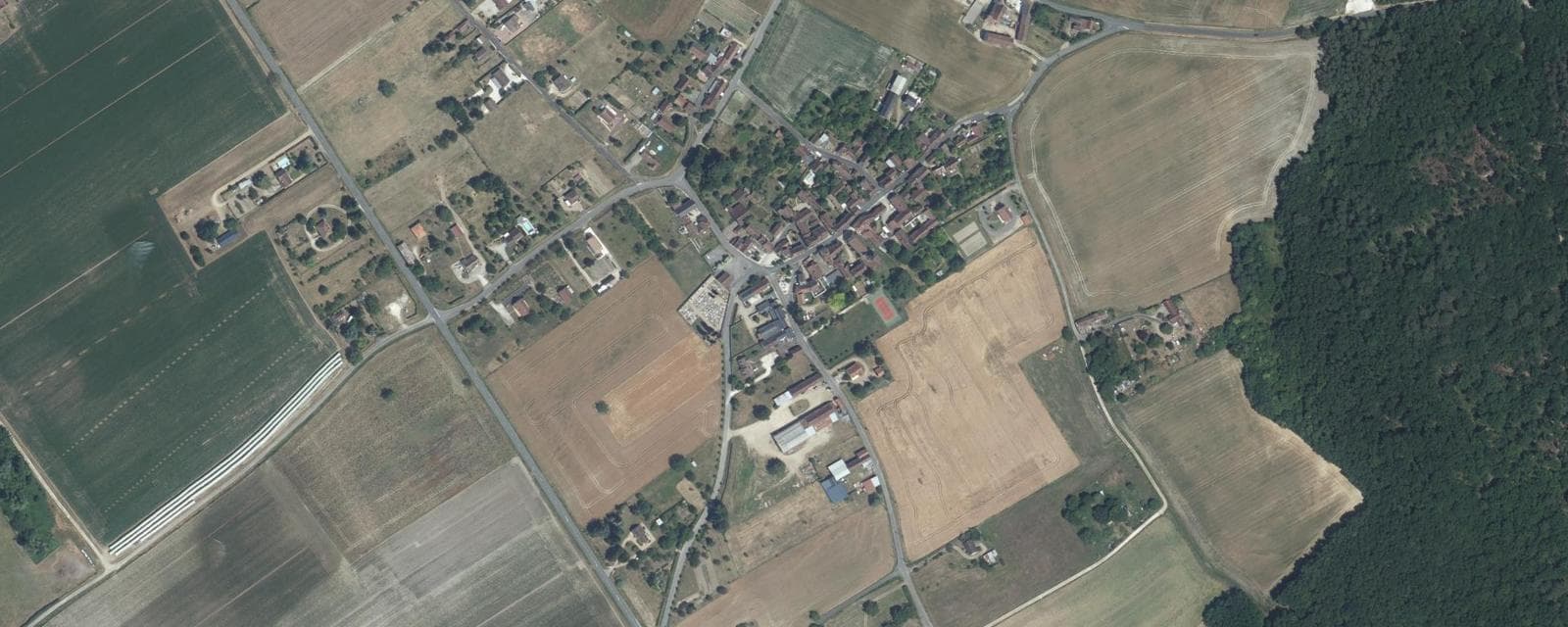 Vue aérienne de Chambon (Indre-et-Loire)