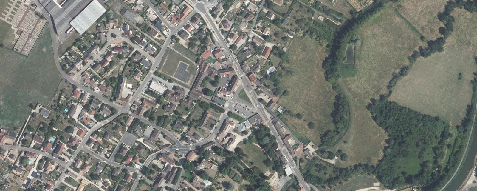 Vue aérienne de Champforgeuil (Saône-et-Loire)
