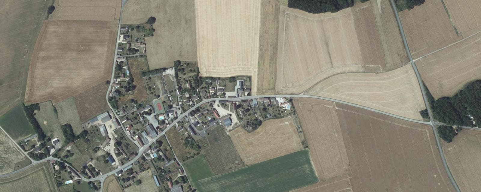 Vue aérienne de Champigny-la-Futelaye (Eure)