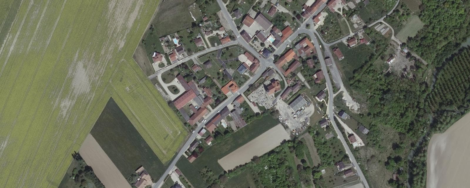 Vue aérienne de Changy (Marne)