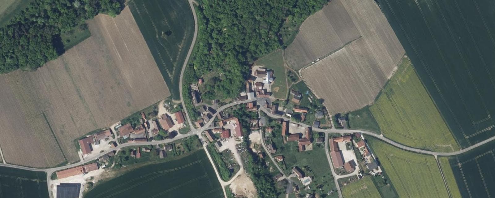 Vue aérienne de Chantemerle (Marne)