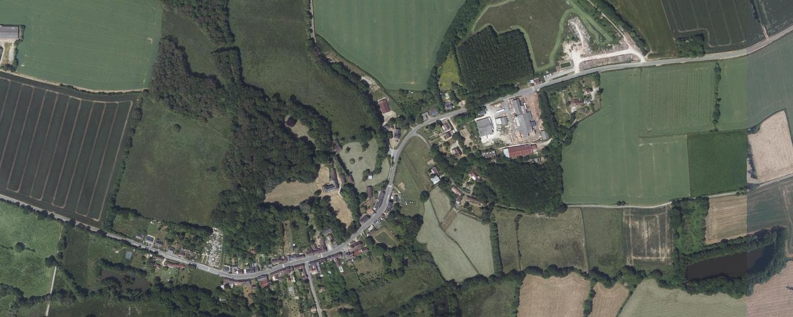 Vue aérienne de Chapelle-Guillaume (Eure-et-Loir)